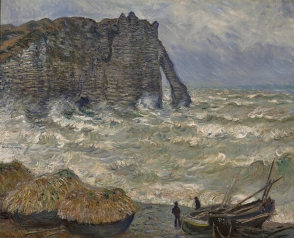 Rough Sea at Etretat - by Claude Monet