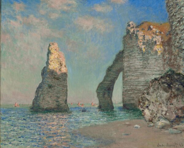 The Cliffs at Etretat - by Claude Monet