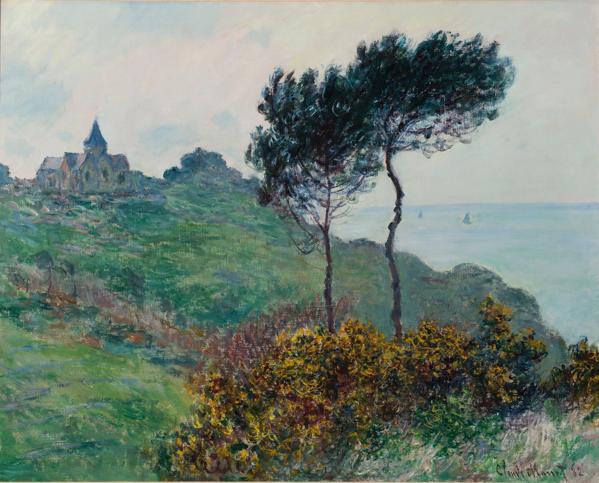 The Church at Varengeville, Grey Weather - by Claude Monet