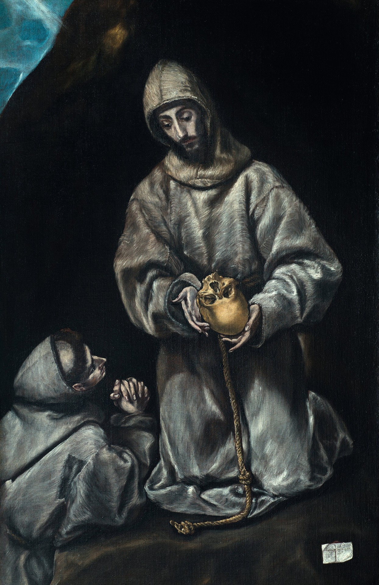 Saint Francis in Meditation with Brother Leo - by El Greco