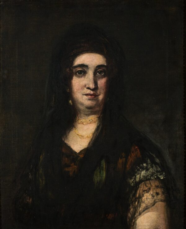 Lady with mantilla - by Francisco Goya y Lucientes