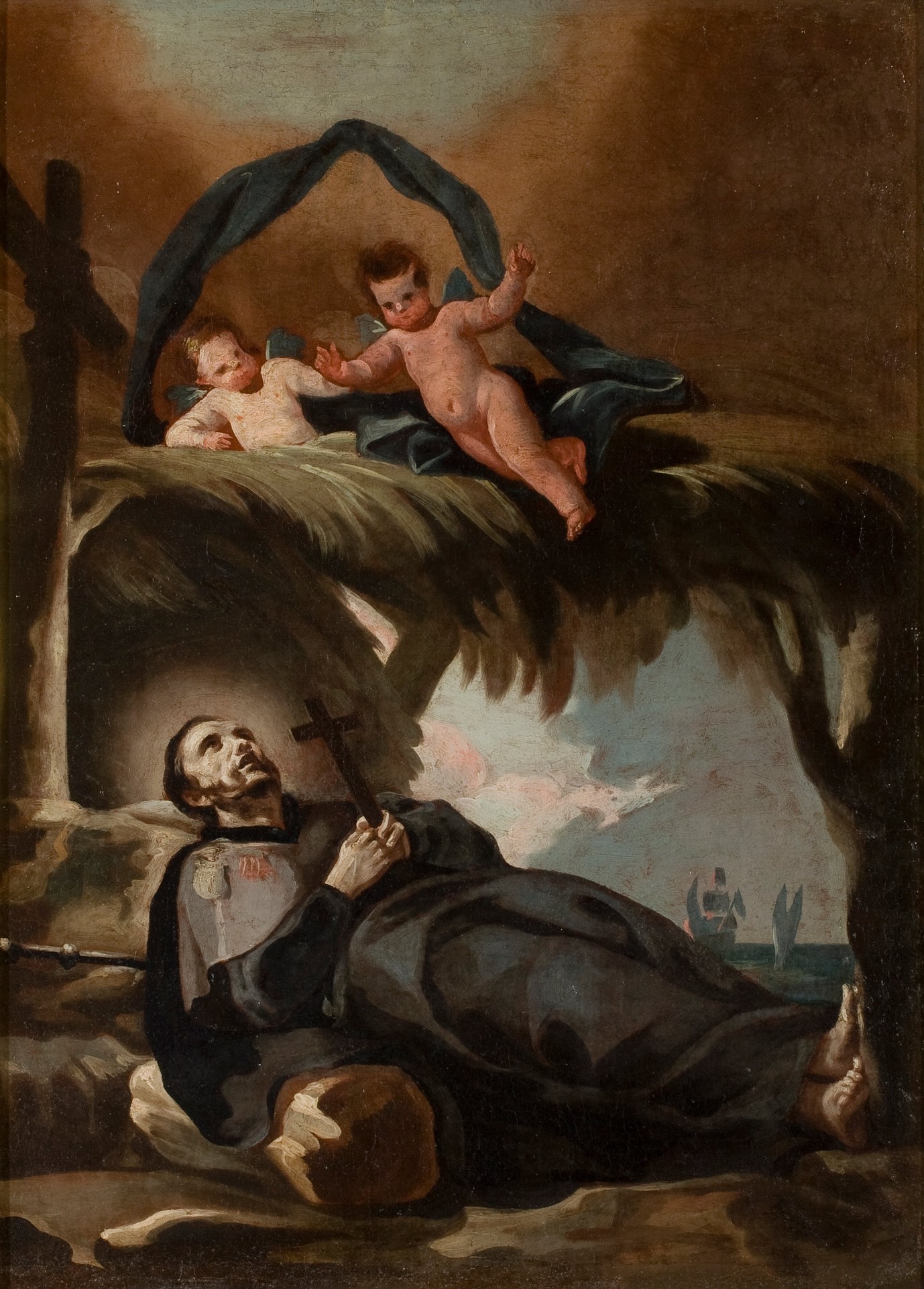 The Death of Saint Francis Xavier (La Muerte de San Francisco Javier) - by Francisco Goya y Lucientes