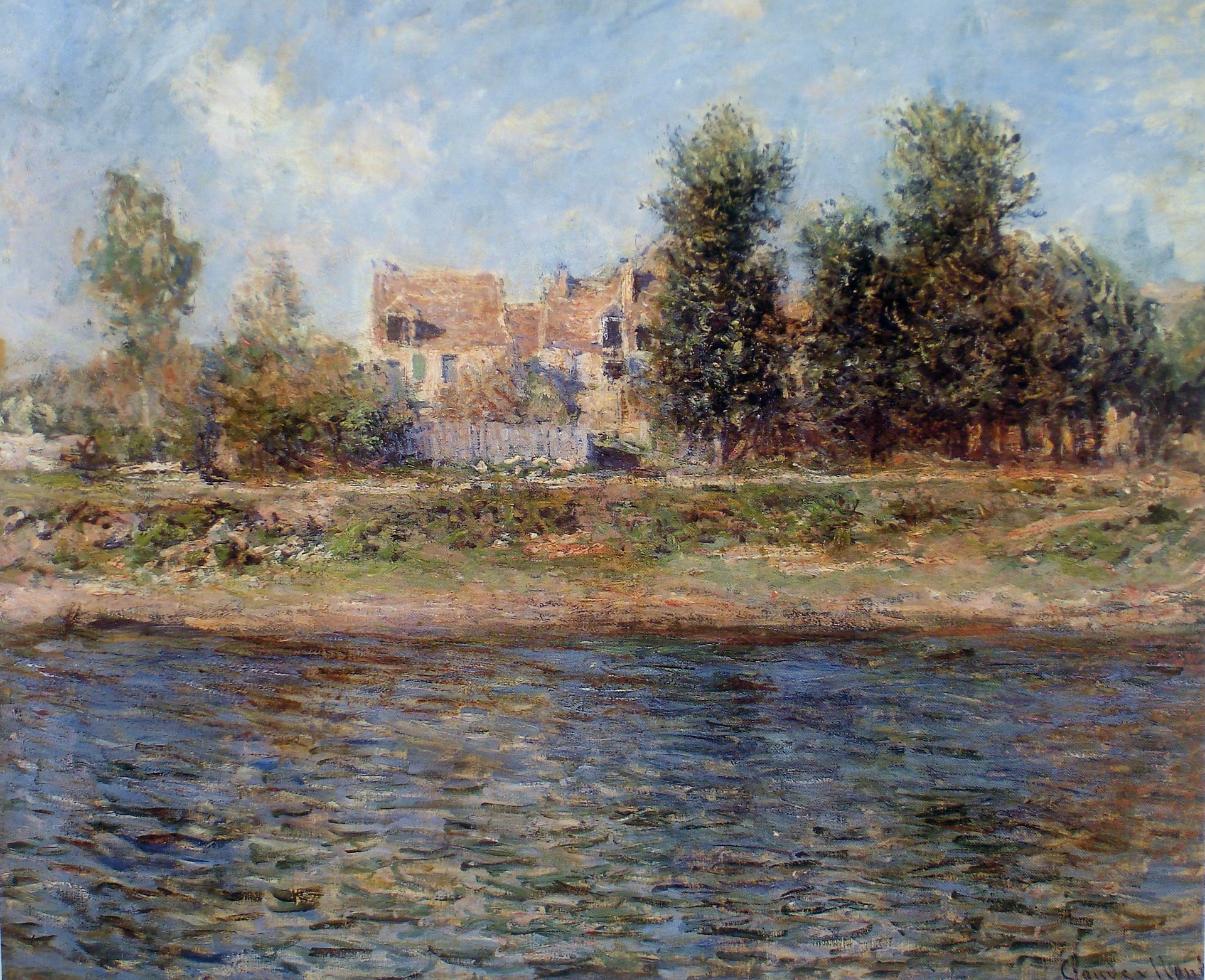 La berge de La Seine (Orillas del Sena) - by Claude Monet