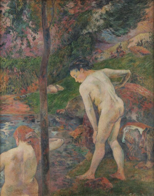 Bather in Brittany - by Paul Gauguin