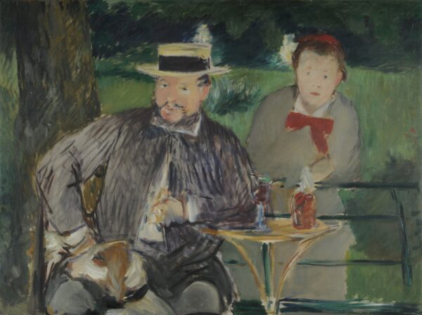 Portrait d'Ernest Hoschedé et sa fille Marthe - by Édouard Manet