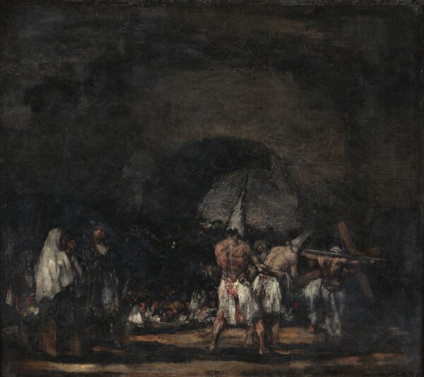 Scene with Flagellants - by Francisco Goya y Lucientes