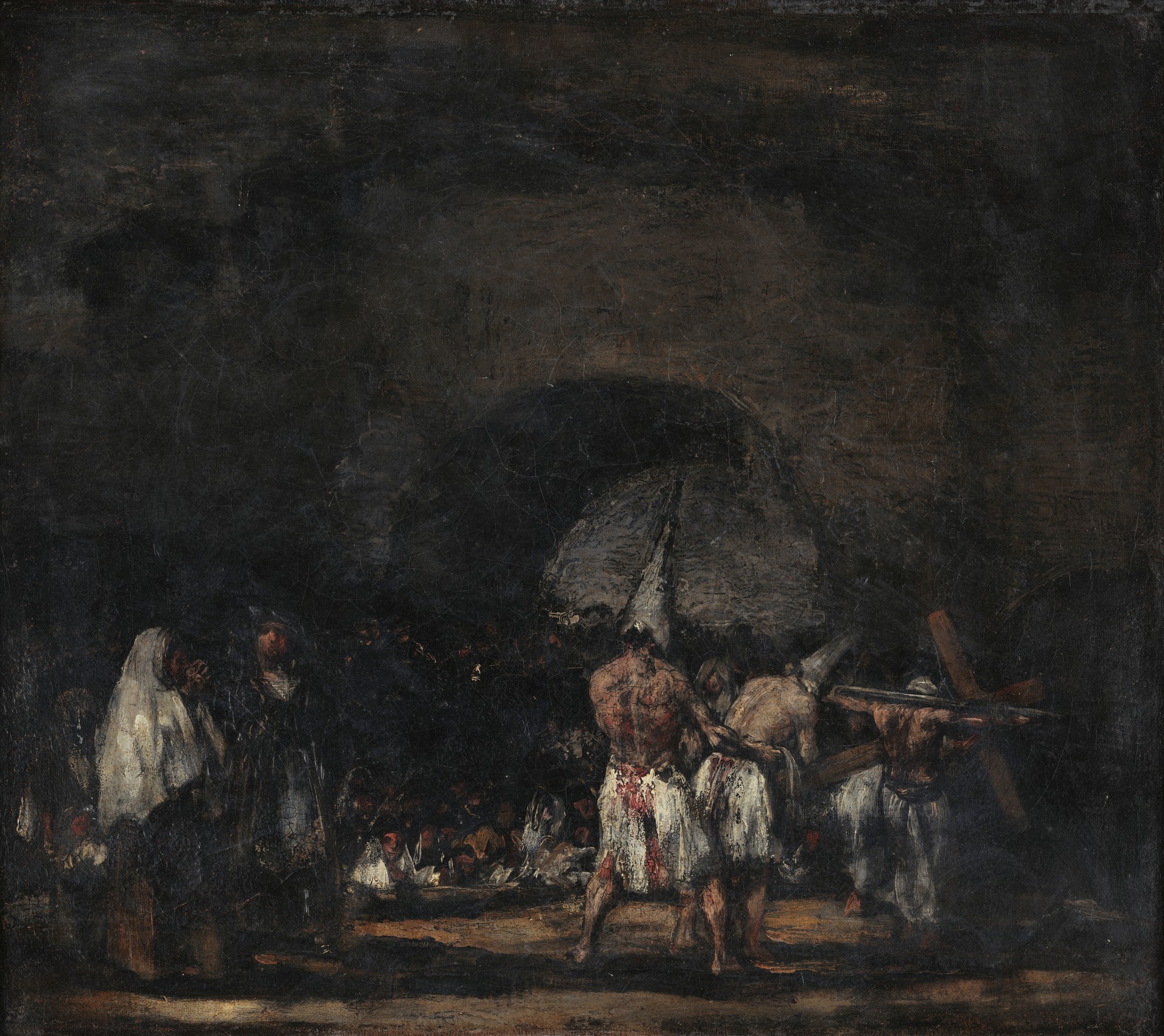 Scene with Flagellants - by Francisco Goya y Lucientes