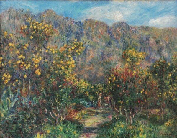 Paisaje con Mimosas - by Pierre-Auguste Renoir