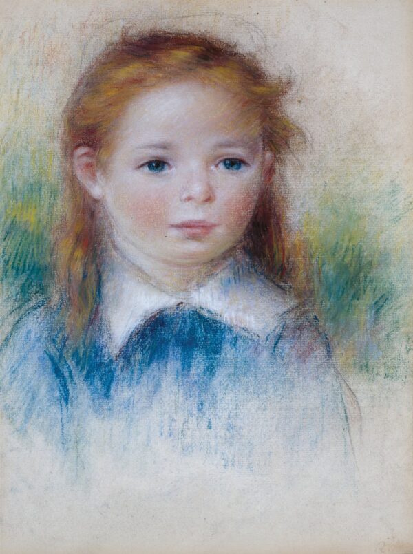 Retrato de una niña - by Pierre-Auguste Renoir