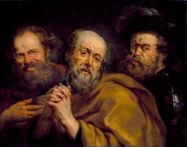Demócrito, Heráclito y Timón (Posible Retrato de Rubens) - by Peter Paul Rubens
