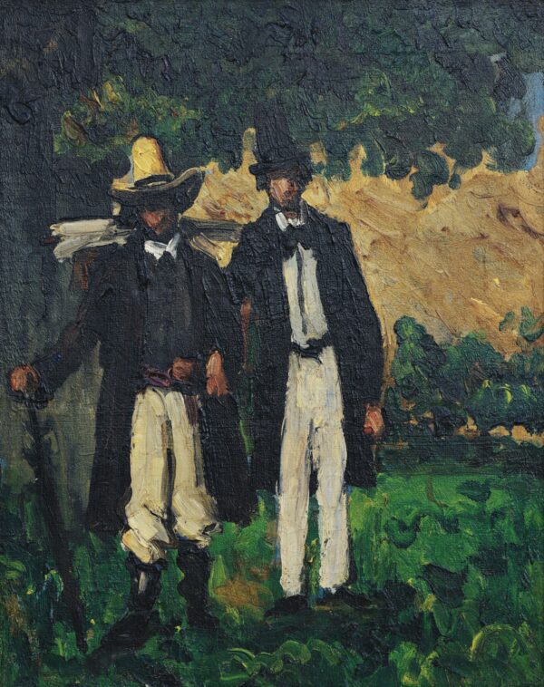 Marion y Valabregue salen a buscar un motivo para Pintar - by Paul Cézanne