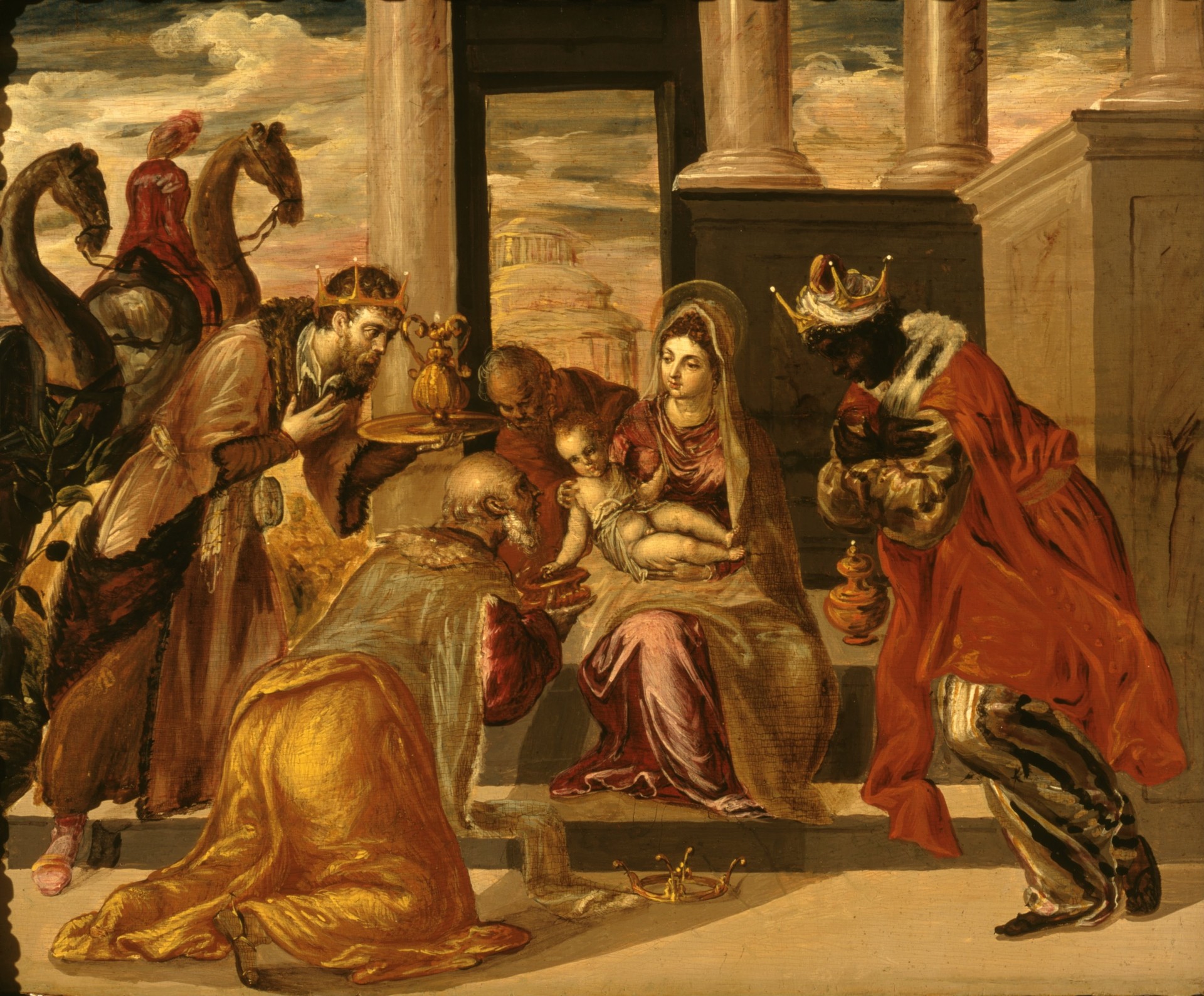 Adoración de los Reyes Magos - by El Greco