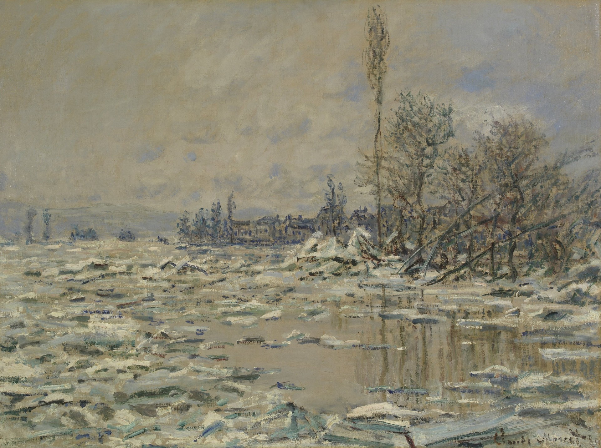 The Break-Up of the Ice - by Claude Monet