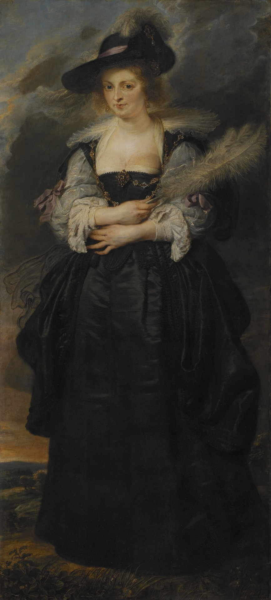 Portrait of Helena Fourment - by Peter Paul Rubens