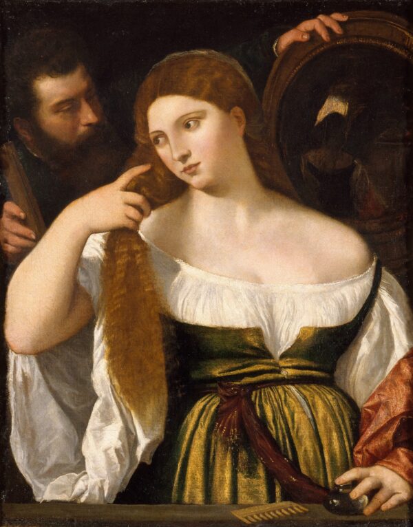 Girl Before the Mirror - by Titian