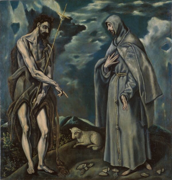 Saint John the Baptist and Saint Francis of Assisi - by El Greco