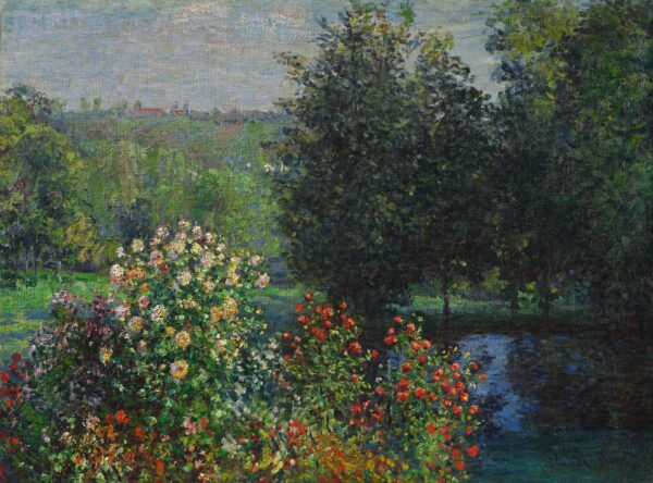 The Rose Bushes in the Garden at Montgeron - by Claude Monet