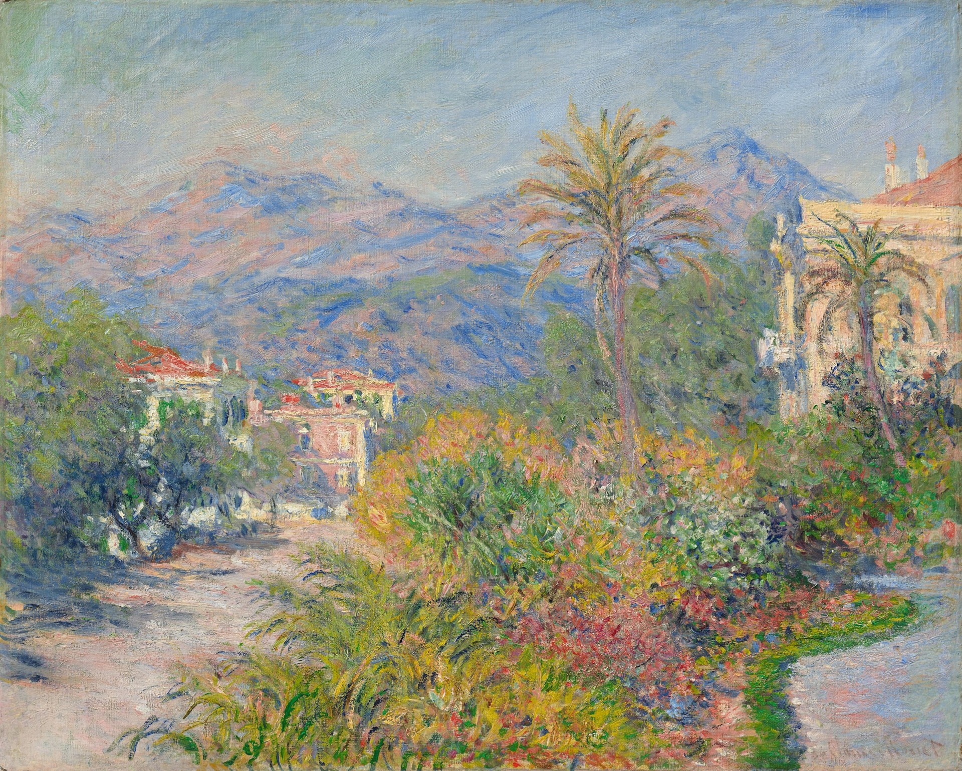 Strada Romana at Bordighera - by Claude Monet