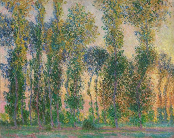 Poplars at Giverny - by Claude Monet