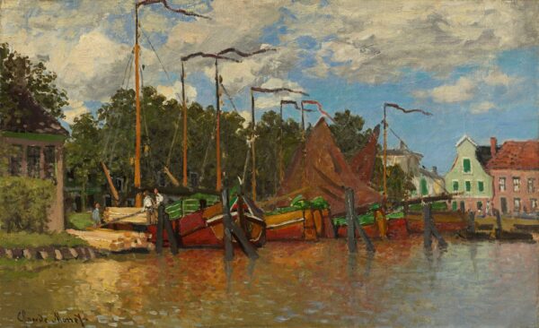 Boats at Zaandam - by Claude Monet