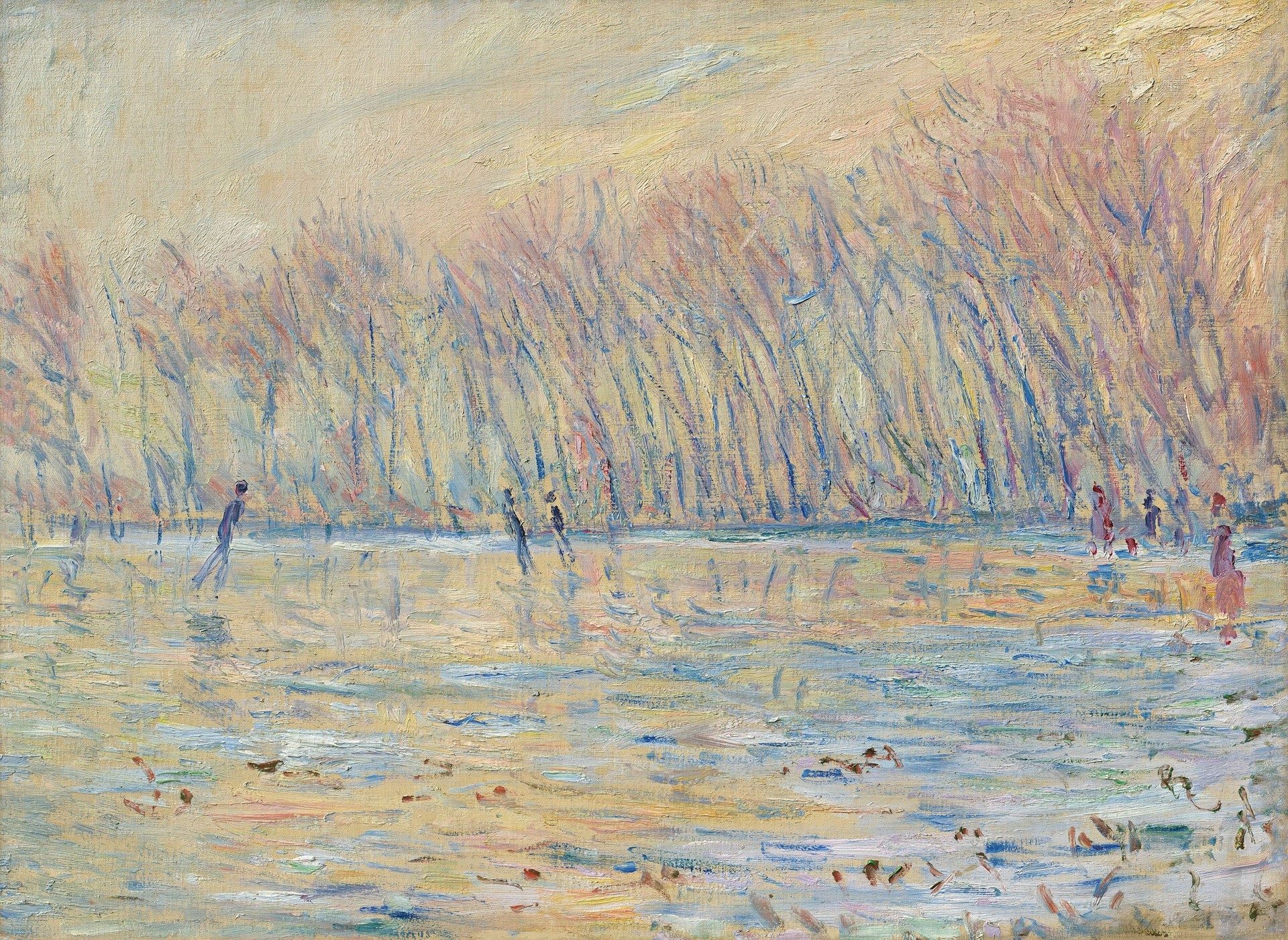 Skaters at Giverny - by Claude Monet