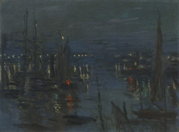The Port of Le Havre, Night Effect - by Claude Monet