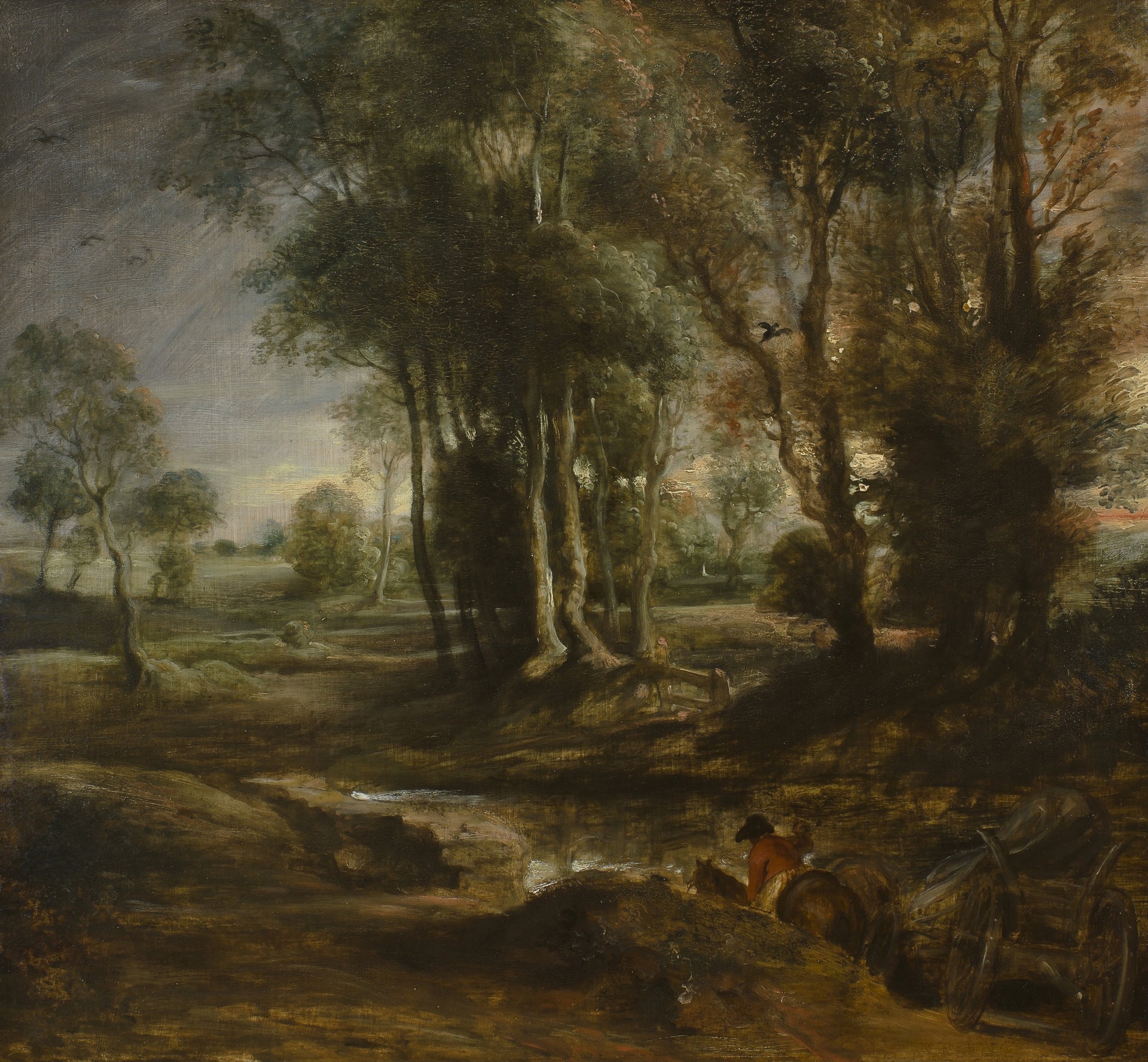 Evening Landscape with Timber Wagon - Peter Paul Rubens