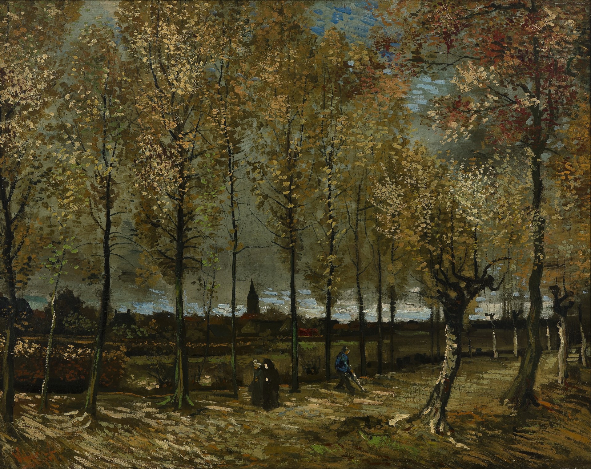 Poplars near Nuenen - by Vincent van Gogh