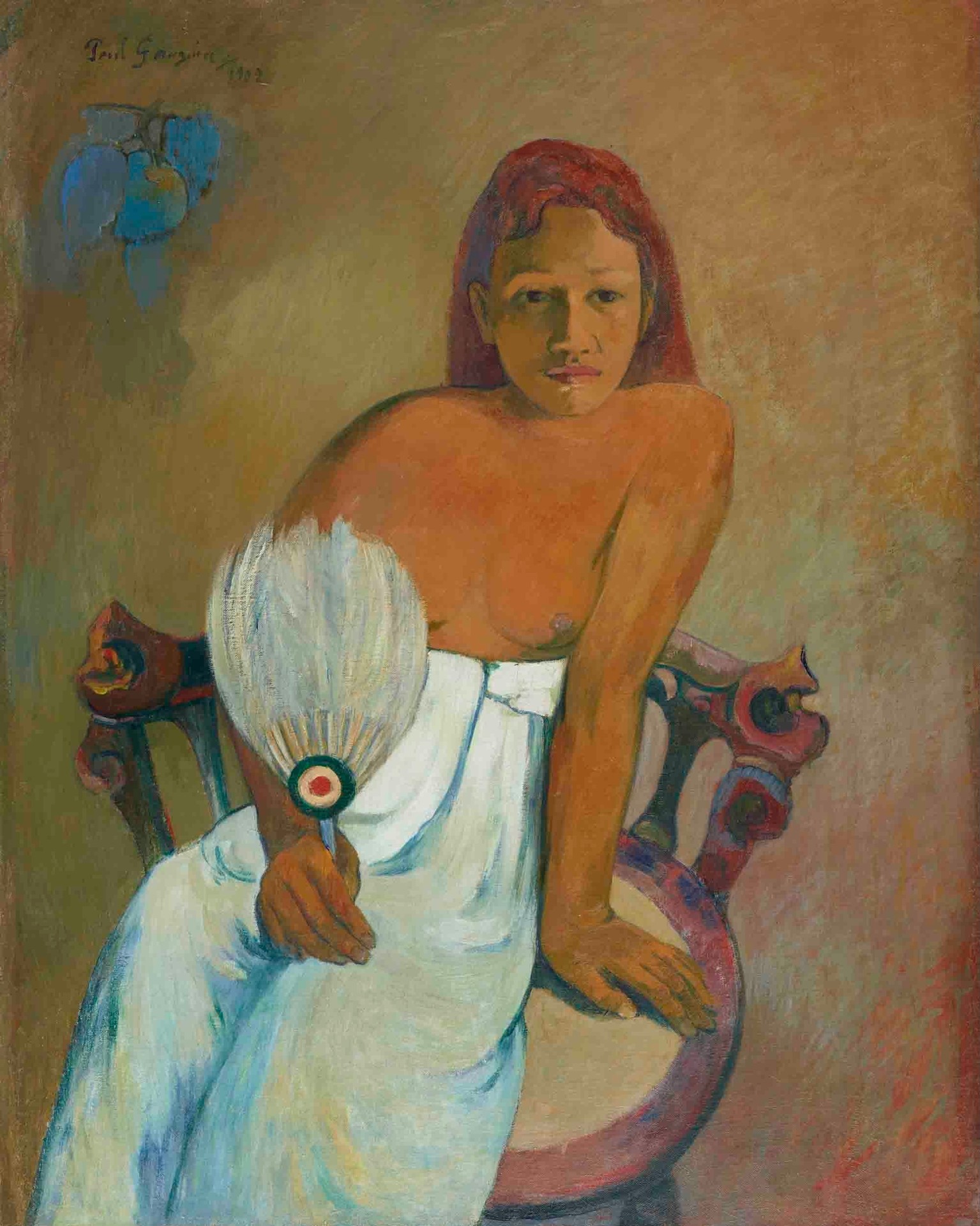 Jeune fille à l'éventail (The Girl with a Fan) - by Paul Gauguin