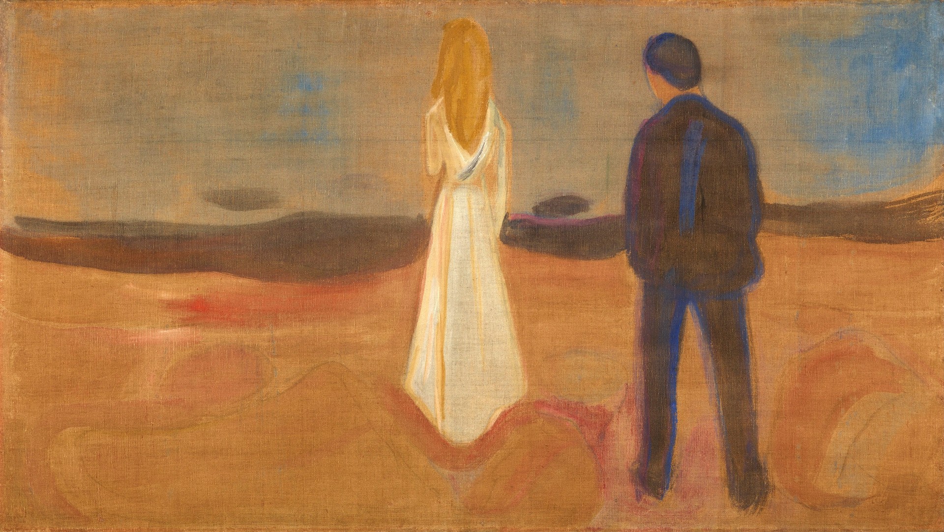 To mennesker. De ensomme (Reinhardt-frisen) Two Human Beings. The Lonely Ones (The Reinhardt Frieze) - by Edvard Munch