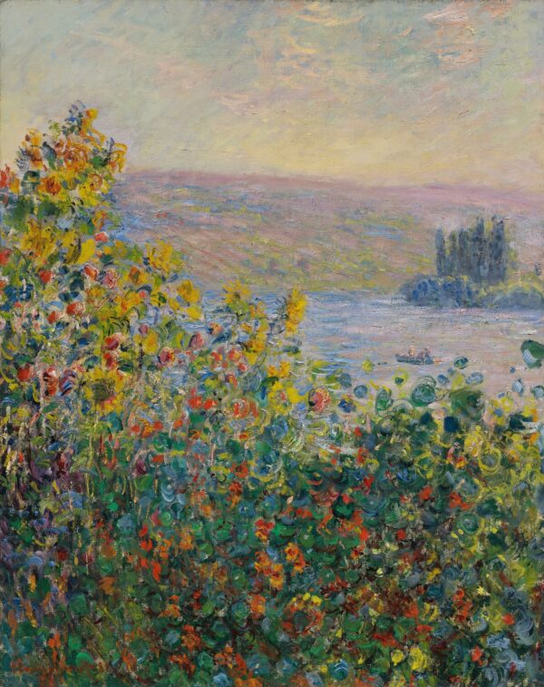 Flower Beds at Vétheuil - by Claude Monet