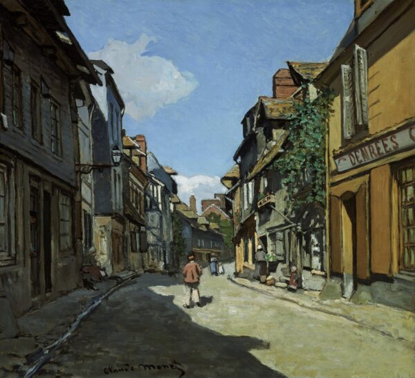 Rue de la Bavole, Honfleur - by Claude Monet