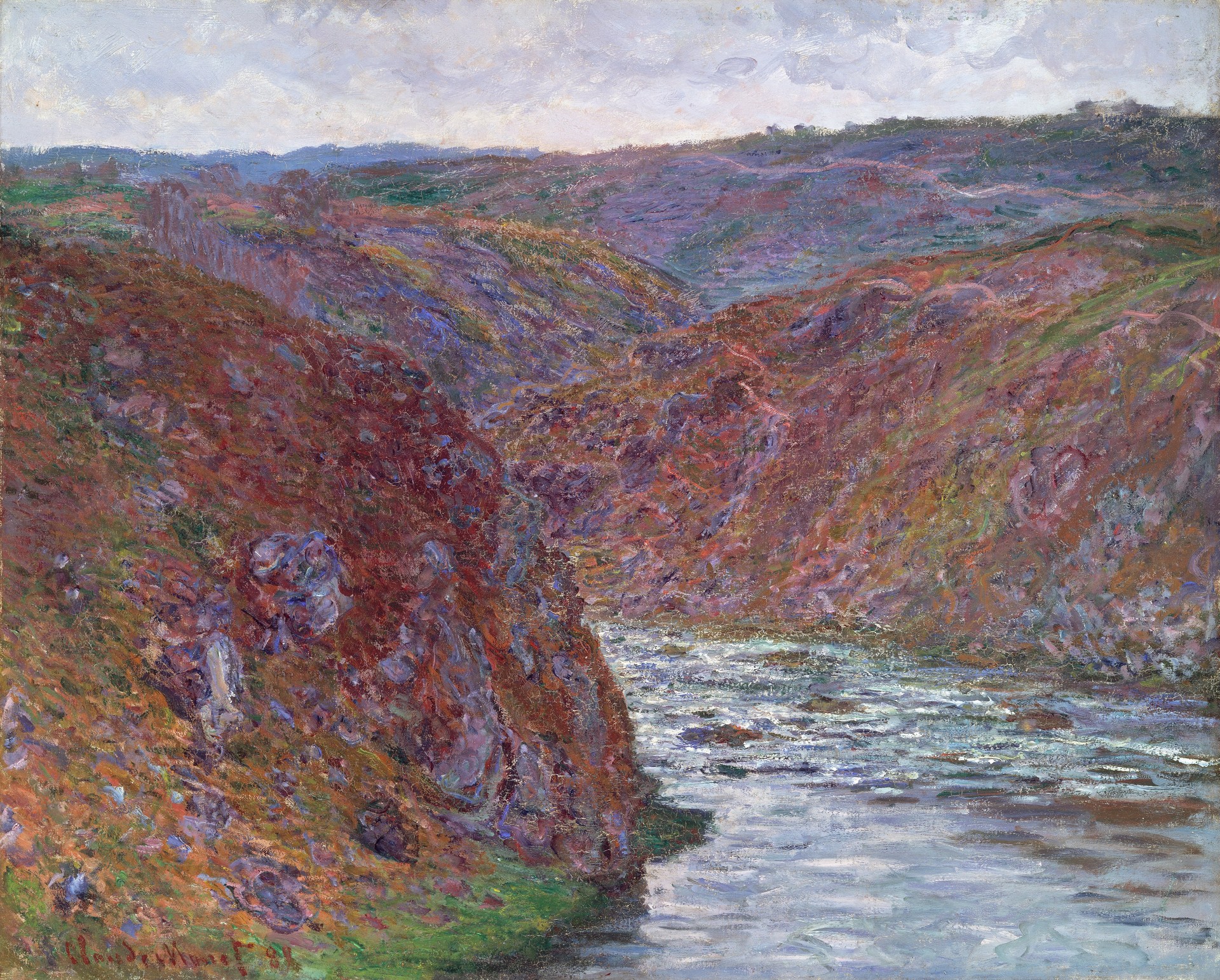 Valley of the Creuse (Gray Day) - by Claude Monet