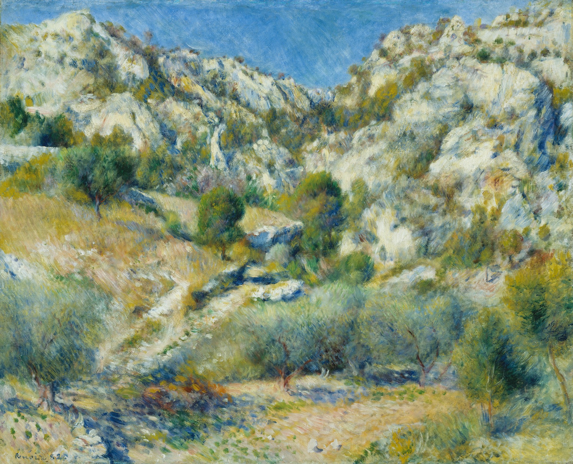 Rocky Crags at L'Estaque - by Pierre-Auguste Renoir