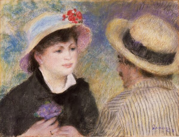 Boating Couple (said to be Aline Charigot and Renoir) - by Pierre-Auguste Renoir