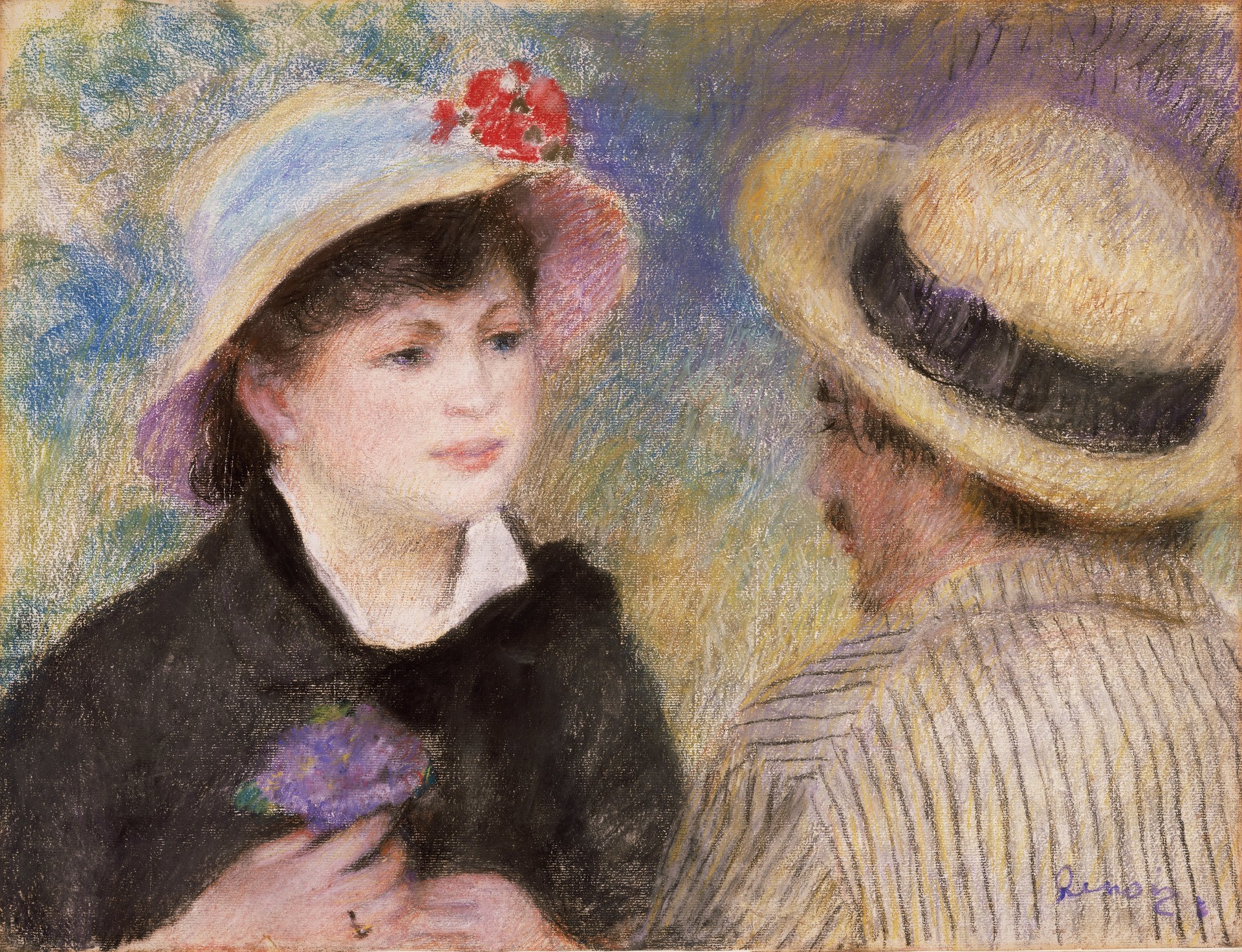 Boating Couple (said to be Aline Charigot and Renoir) - by Pierre-Auguste Renoir