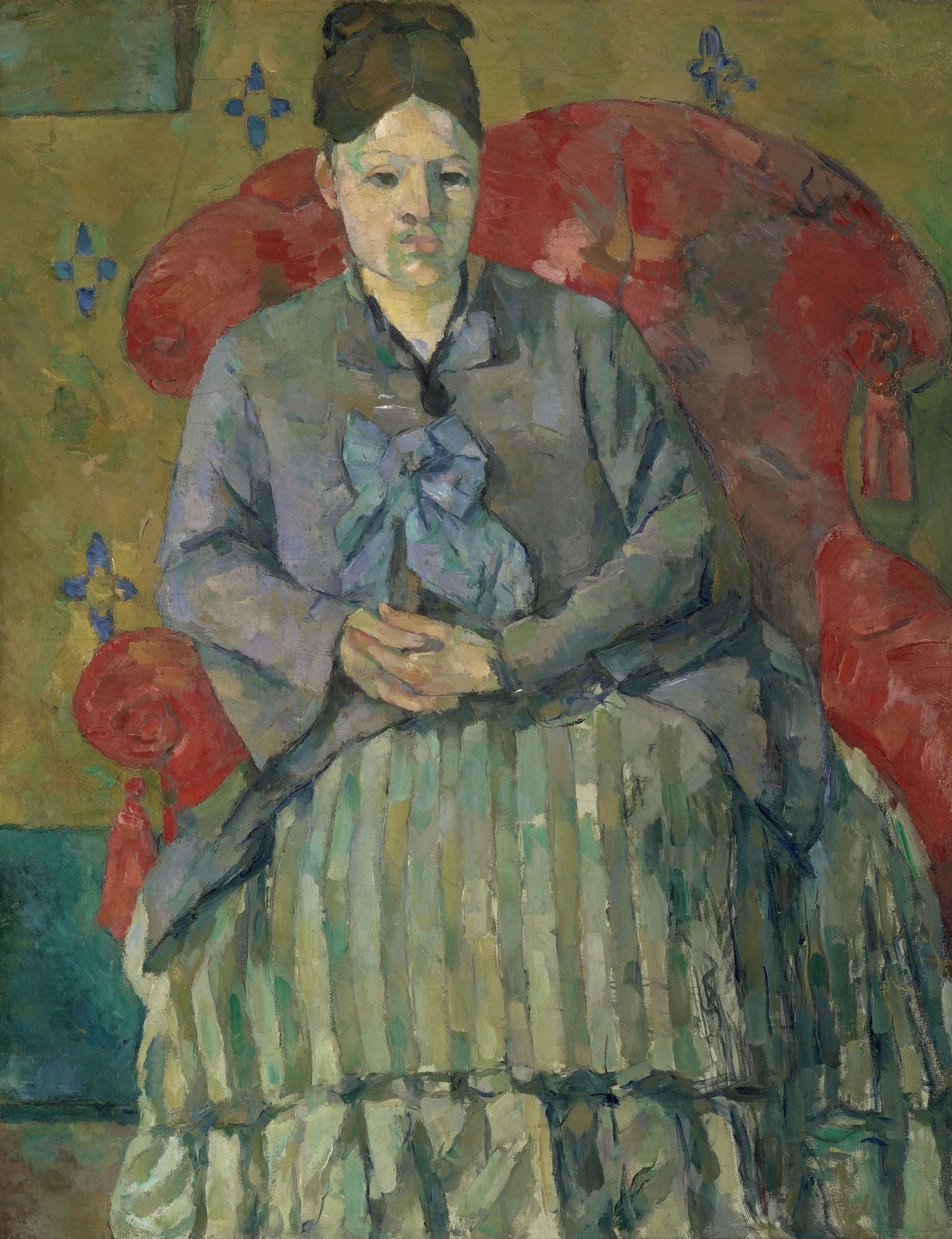 Madame Cézanne in a Red Armchair - by Paul Cézanne
