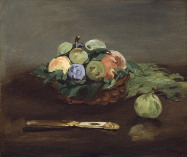 Basket of Fruit - by Édouard Manet