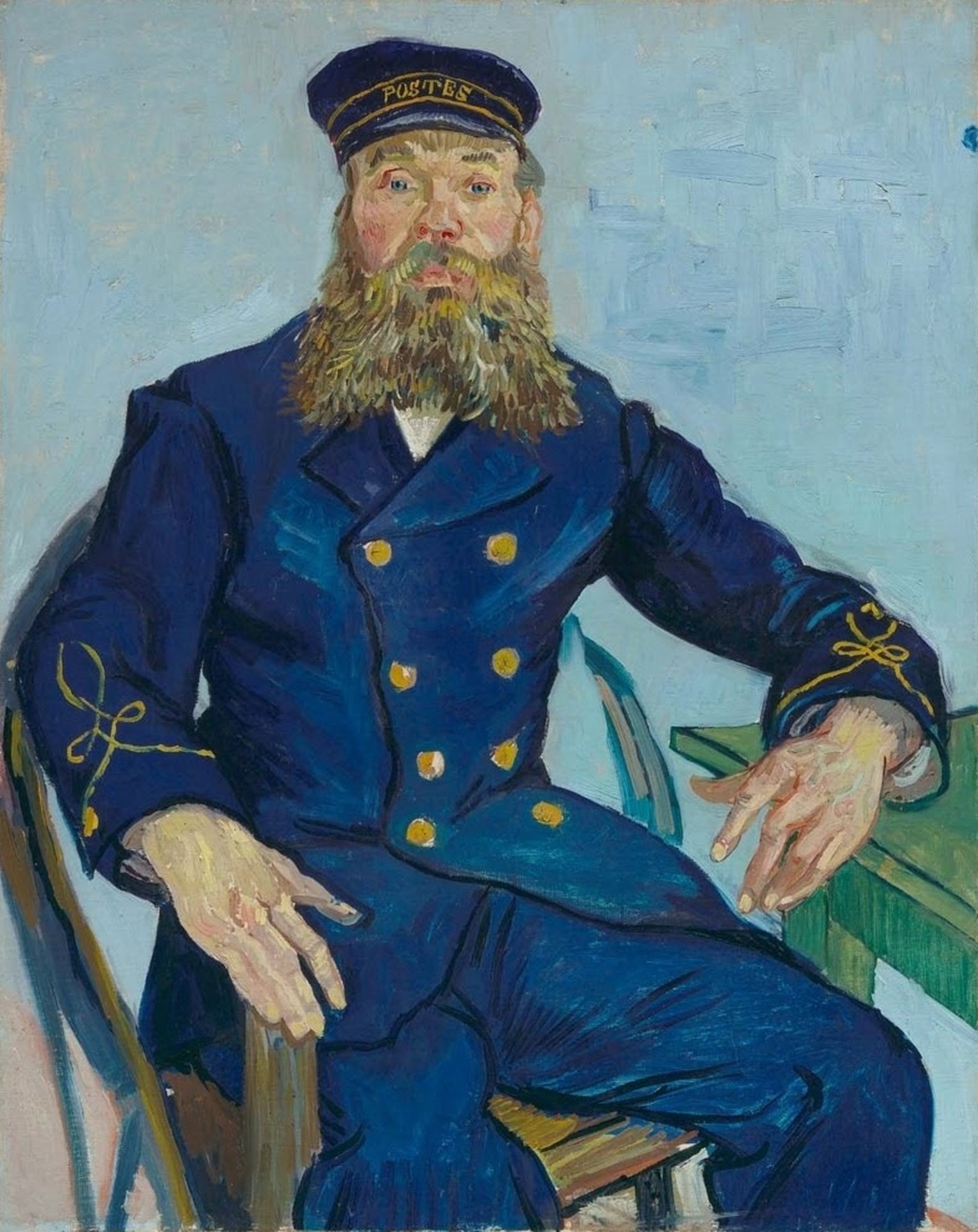 Postman Joseph Roulin - by Vincent van Gogh