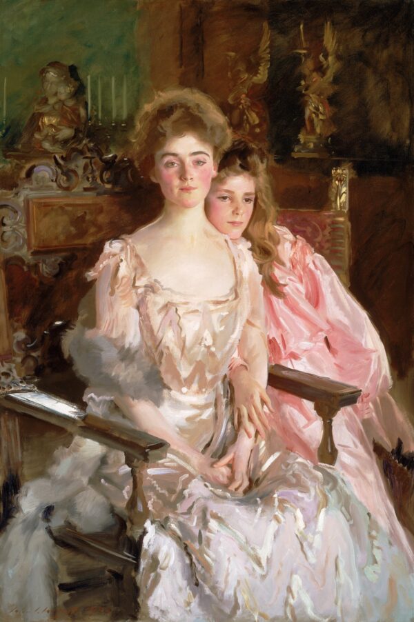 Mrs. Fiske Warren (Gretchen Osgood) and Her Daughter Rachel - by John Singer Sargent