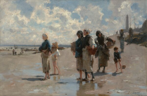 Fishing for Oysters at Cancale - by John Singer Sargent