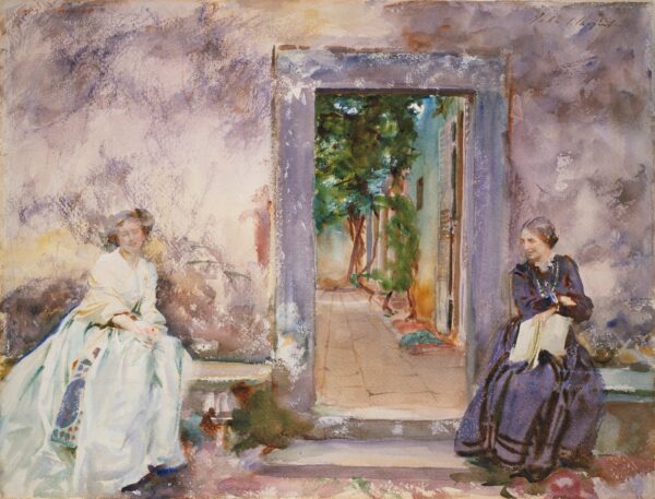 The Garden Wall - by John Singer Sargent