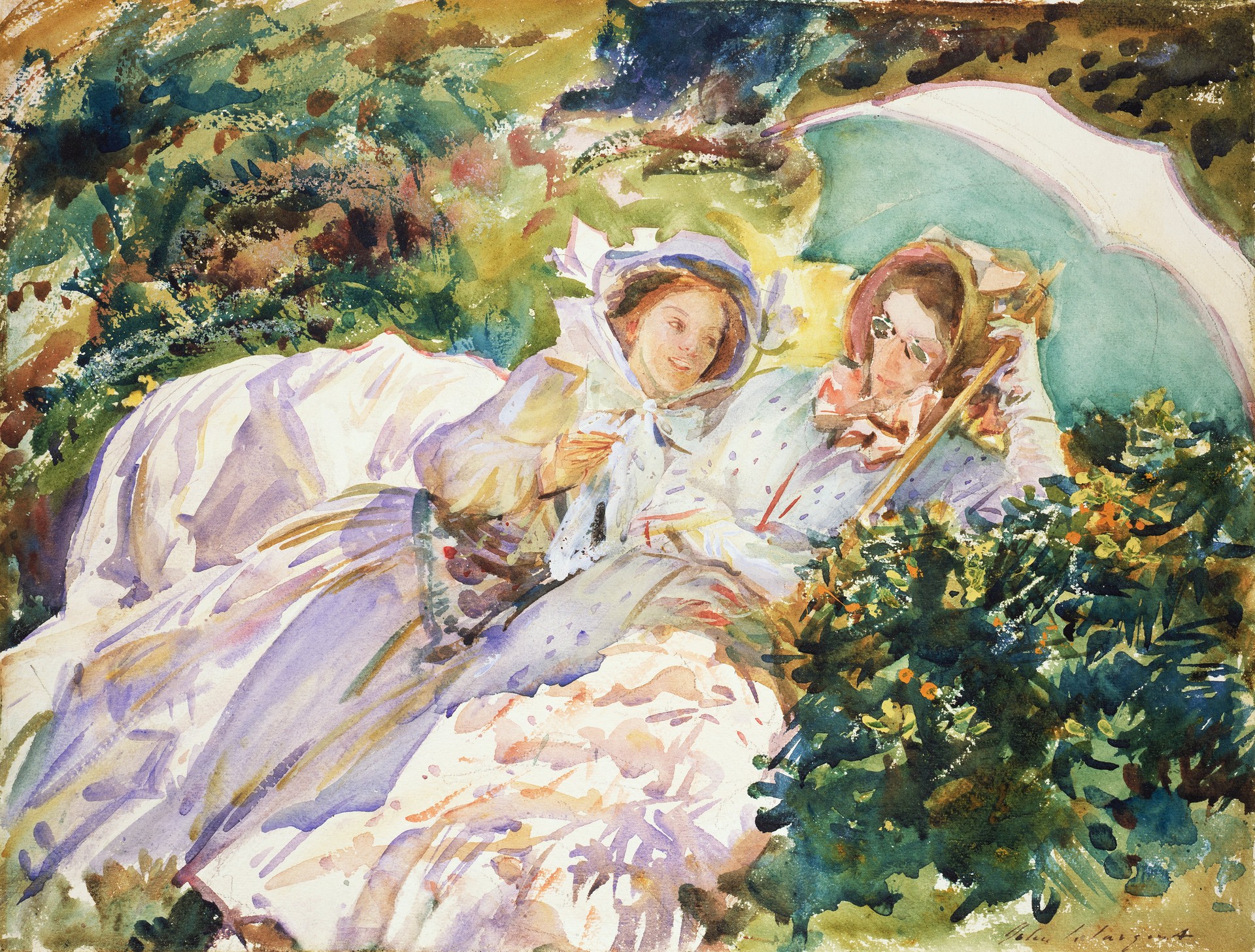 Simplon Pass: The Tease - by John Singer Sargent