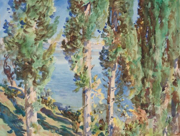 Corfu: Cypresses - by John Singer Sargent
