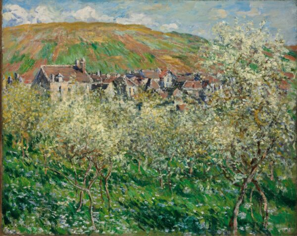 Plum Trees in Blossom - by Claude Monet