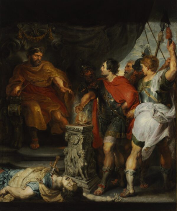 Mucius Scaevola before Lars Porsenna - by Peter Paul Rubens