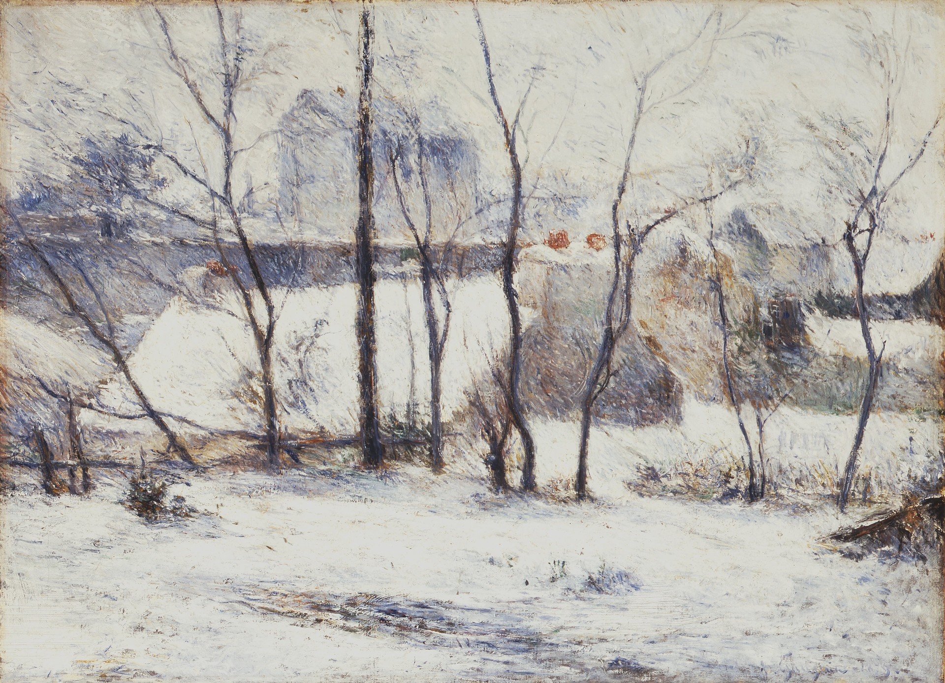 Garden under Snow - by Paul Gauguin