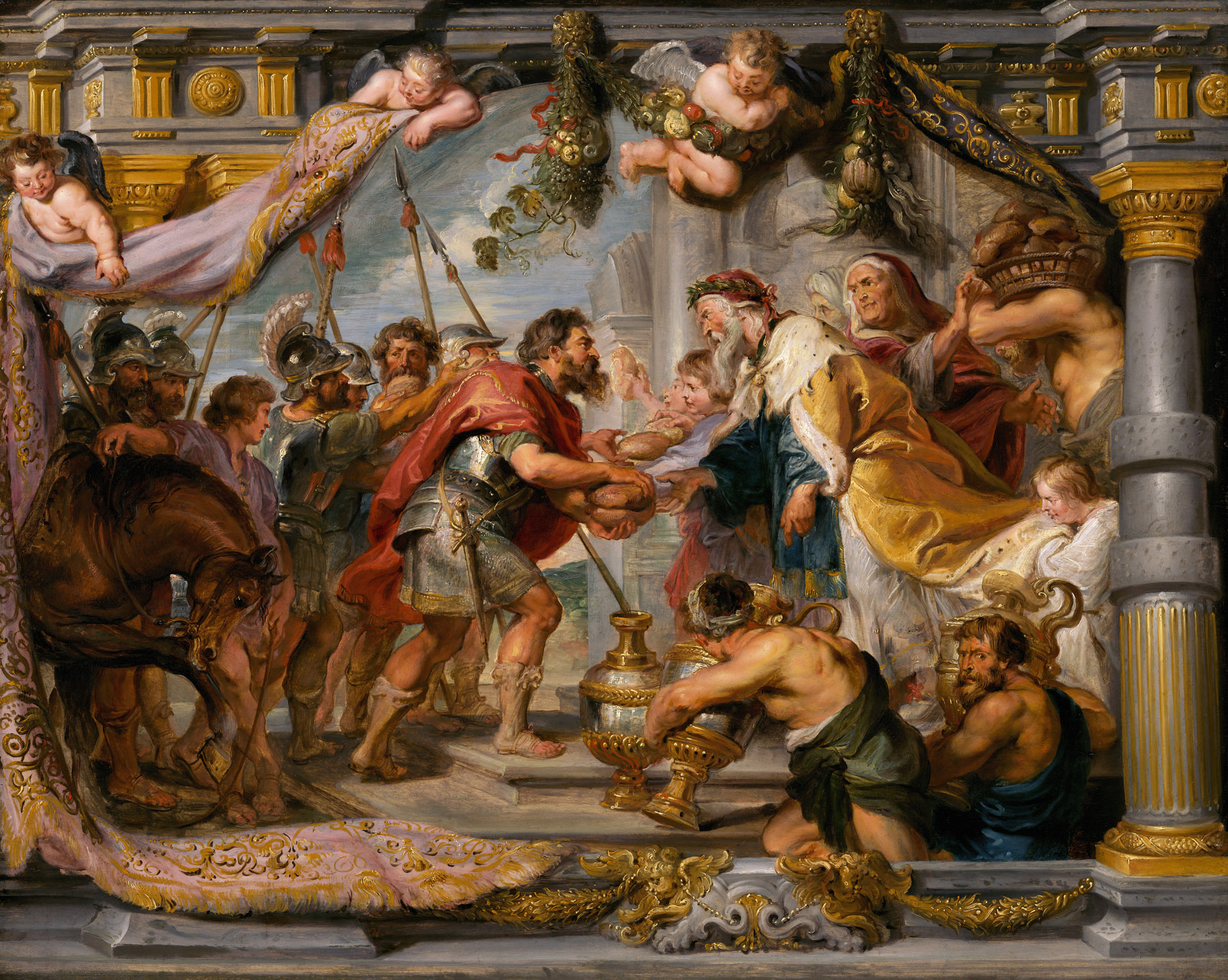 The Meeting of Abraham and Melchizedek - by Peter Paul Rubens