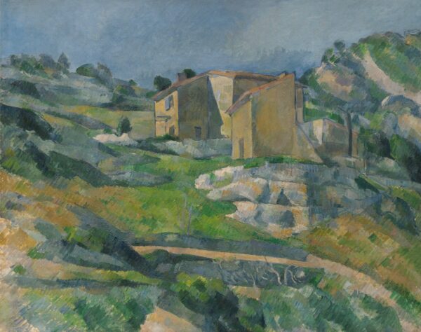 Houses in Provence: The Riaux Valley near L'Estaque - by Paul Cézanne
