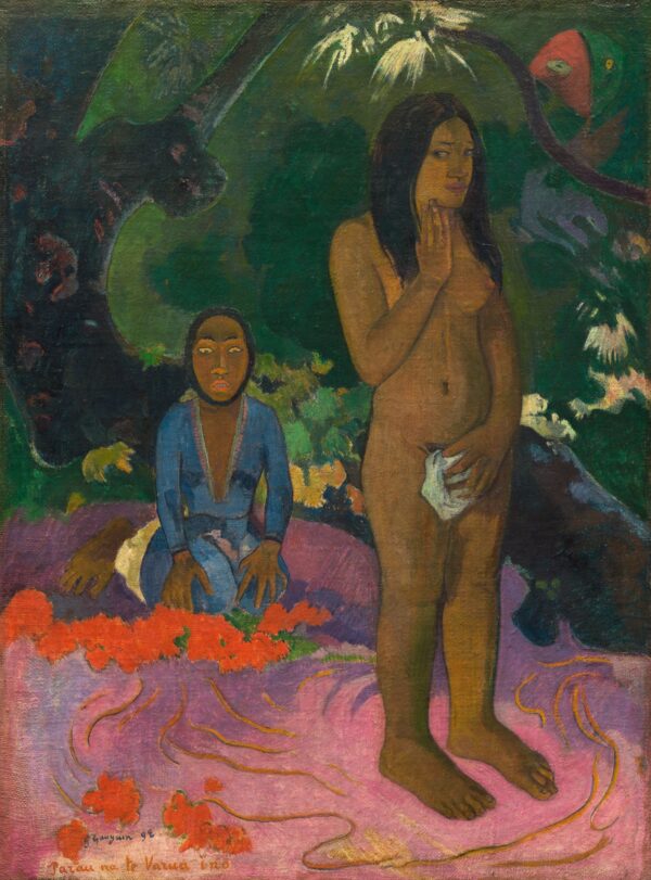 Parau na te Varua ino (Words of the Devil) - by Paul Gauguin